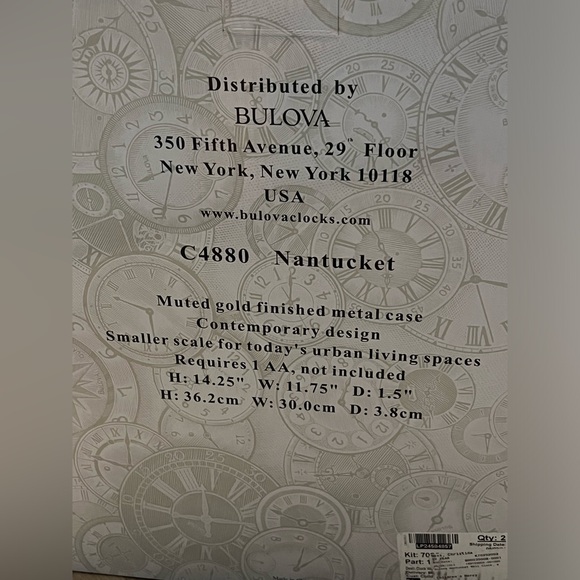 Bulova Wall Clock - Picture 3 of 3